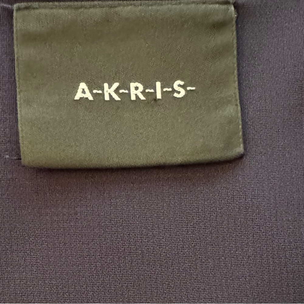 Akris Navy Blue Square-neck Sheath Dress Wool & Silk Blend Size 8 - Picture 6 of 8